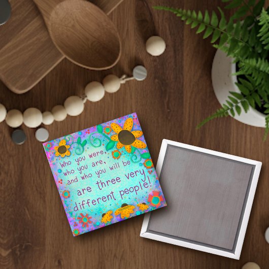 引用文感動的フローラかわいらし マグネット