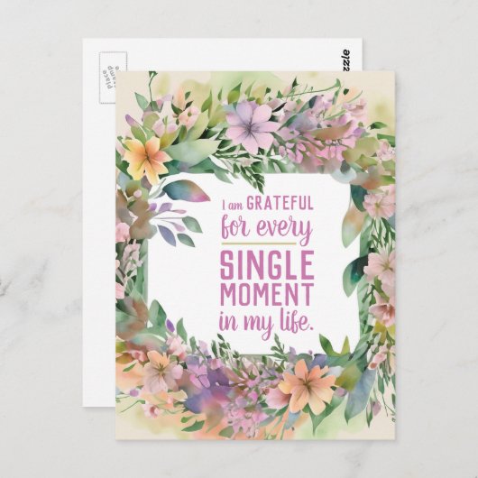 引用文感動的フローラの感謝の態度 ポストカード (正面/裏面)