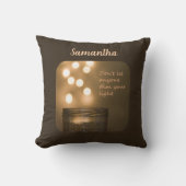 引用文感動的ブラウン《写真》ぼけ味ライト クッション (正面)