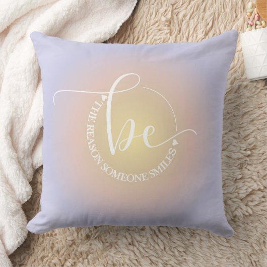 引用文感動的ブルーはのスマイル クッション (ブランケット)