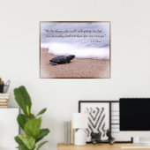 引用文感動的ベビーシータートルサンド海 ポスター (ホームオフィス)