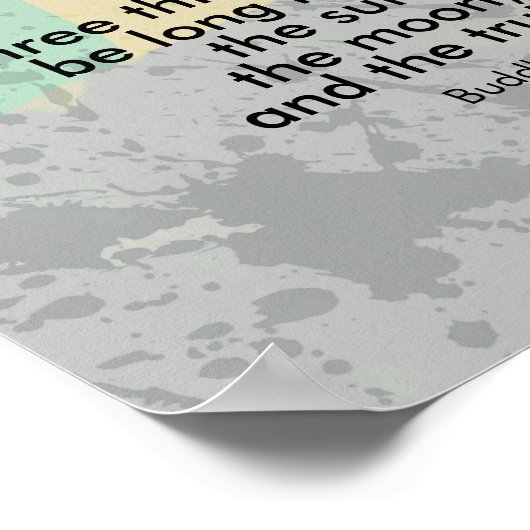 引用文感動的ポスター仏オン真理文字 ポスター (角)