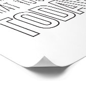 引用文感動的ポスター未来の白いトレンド ポスター (角)