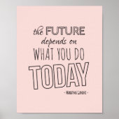 引用文感動的ポスター未来ピンクのトレンド ポスター (正面)