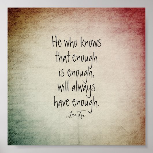 引用文感動的ポスターlao Tzu文字 ポスター (正面)