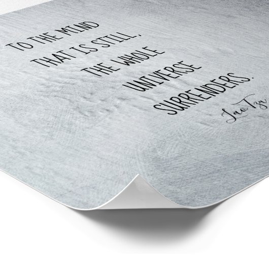 引用文感動的ポスターlao Tzu文字 ポスター (角)