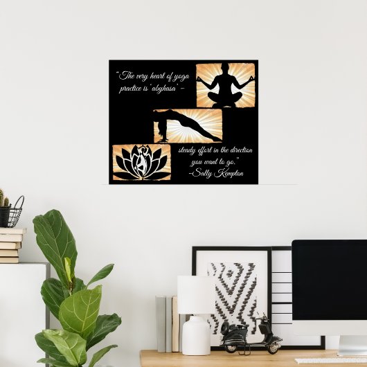 引用文感動的ヨガ瞑想ニューエイジポステ ポスター (ホームオフィス)