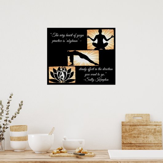 引用文感動的ヨガ瞑想ニューエイジポステ ポスター (キッチン)