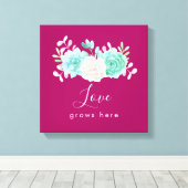 引用文感動的ラブウグーズフローラブーケ キャンバスプリント (インサイチュ (ウッドフロア))
