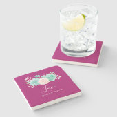 引用文感動的ラブウグーズフローラブーケ ストーンコースター (横)