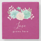 引用文感動的ラブウグーズフローラブーケ ストーンコースター (正面)