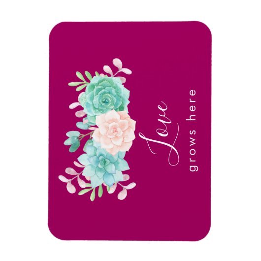 引用文感動的ラブウグーズフローラブーケ マグネット (縦)