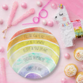 引用文感動的レインボパーソナライズされたー ペーパープレート (パーティー)