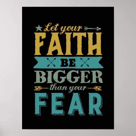 引用文感動的信仰を恐怖より大きくさせる ポスター (正面)