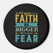 引用文感動的信仰を恐怖より大きくさせる マグネット (正面)