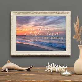 引用文感動的天国が近いビーチ フォトプリント           