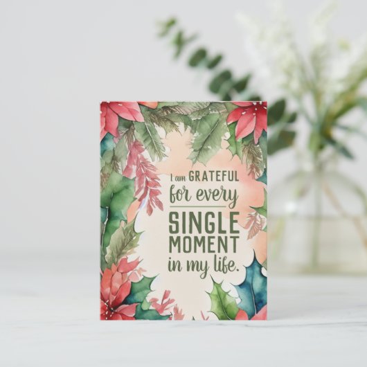 引用文感動的家族クリスマス感謝 ポストカード (スタンド正面)