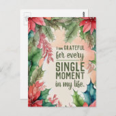 引用文感動的家族クリスマス感謝 ポストカード (正面/裏面)