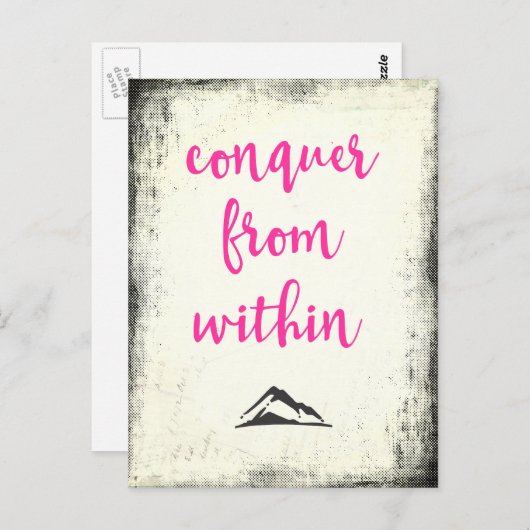 引用文感動的征服Withinタイポグラフィ ポストカード (正面/裏面)