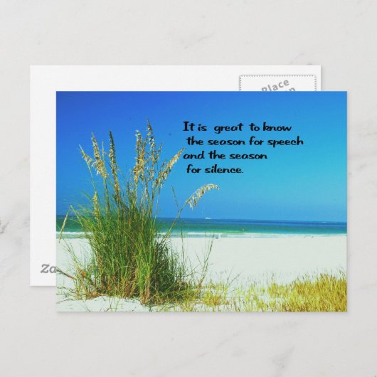 引用文感動的沈黙の音 ポストカード (正面/裏面)