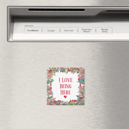 引用文感動的私はここにいるのが大好きフォークフローラ マグネット (インサイチュ (食洗機))