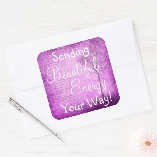 引用文感動的美しいエネルギーシール スクエアシール (封筒)