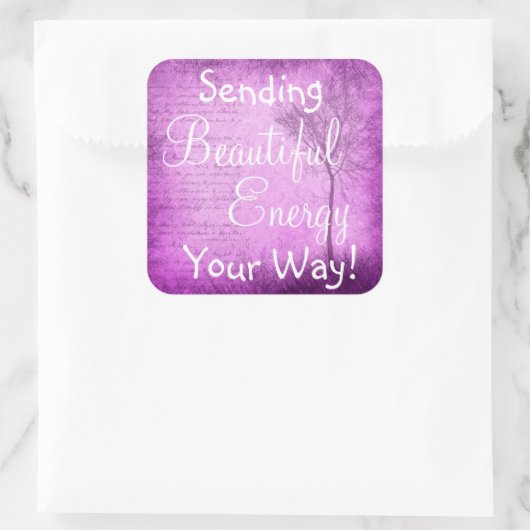 引用文感動的美しいエネルギーシール スクエアシール (バッグ)