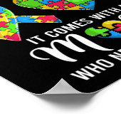 引用文感動的自閉症ママのシャツ自閉症アワーン ポスター (角)