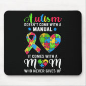 引用文感動的自閉症ママのシャツ自閉症アワーン マウスパッド (正面)