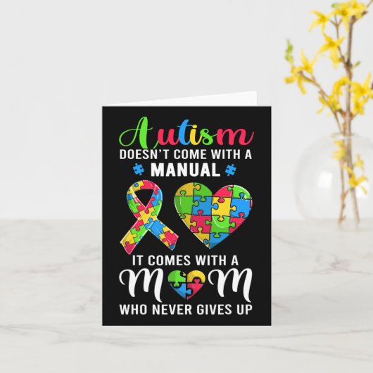 引用文感動的自閉症ママ自閉症の意識wo カード (黄色い花)