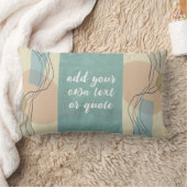 引用文抽象芸術アートミッドセンチュリースタイルティール(緑がかった色)の追加 ランバークッション (ブランケット)