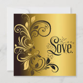 引用文文字書道と花自然枠 招待状 (裏面)