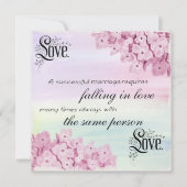 引用文文字書道と花自然枠 招待状 (正面)