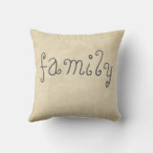 引用文枕はセピアと黄褐色を家族で解消した クッション (裏面)