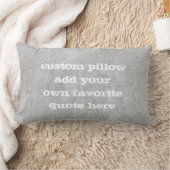 引用文枕グレー動揺してのホームデッキを追加 ランバークッション (ブランケット)