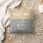 引用文枕ママ用グレーとブラウン クッション (ブランケット)