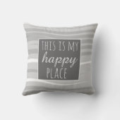 引用文枕私の幸せな場所グレーと白 クッション (裏面)