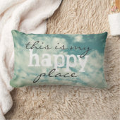 引用文枕私の幸せな場所ブルースカイ ランバークッション (ブランケット)