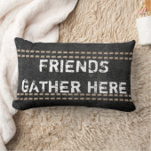 引用文枕素朴なシックな友人がここに集まる ランバークッション (ブランケット)