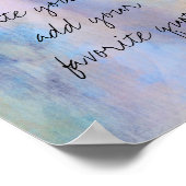 引用文水カスタム色スタイルウォールアートの追加 ポスター (角)