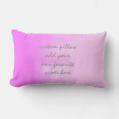 引用文用ピローグラデーションクをカスタム加える ランバークッション (正面)