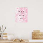 引用文白カスタム大理石、ライトピンクを追加 ポスター (キッチン)