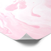 引用文白カスタム大理石、ライトピンクを追加 ポスター (角)