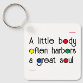 引用文白黒カラフル文字素晴らし魂 キーホルダー (正面)