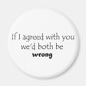 引用文笑わされる冷蔵庫用マグネット マグネット (正面)