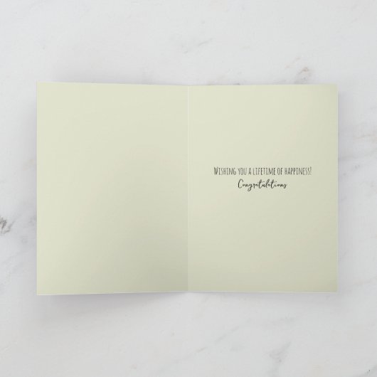 引用文結婚のかわいらしフローラエレガント カード (内部)