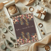 引用文結婚のかわいらしフローラエレガント カード