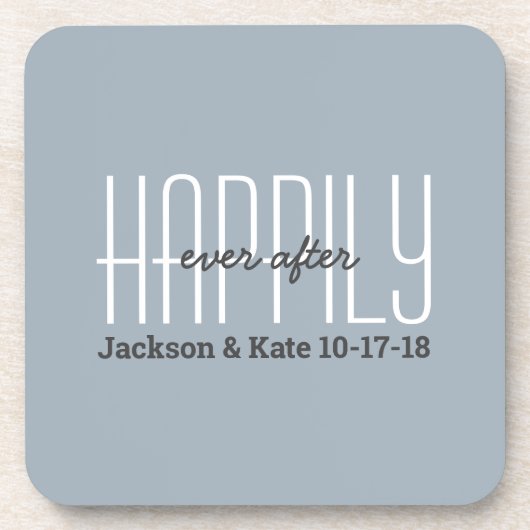 引用文結婚後ずっと楽しく過ごす記念日 コースター (正面)