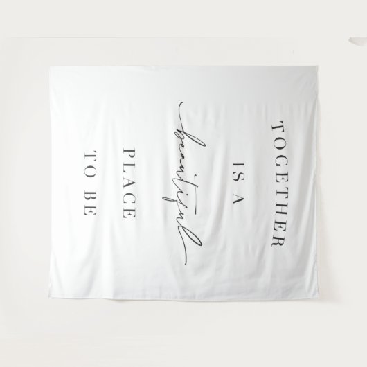 引用文背景バナ結婚ーのタペストリー タペストリー (正面(横))