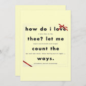 引用文記念日カード結婚の好き シーズンカード (正面/裏面)